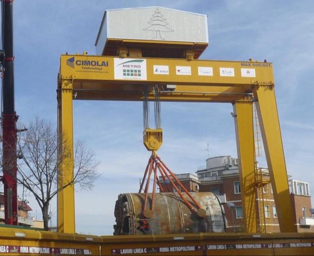 Used 2009 Gantry Crane, CIMOLAI TECNOLOGY RGC018 - 550 Ton - GANTRY CRANE